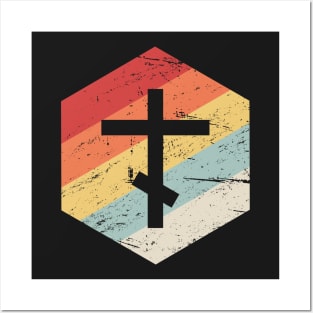 Orthodox Church Cross | Retro Christian Icon Posters and Art